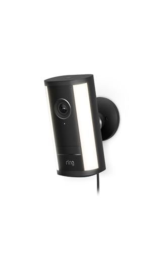 Image of Ring Spotlight Cam Pro, Plug-in (newest model), Home or business security, Retinal 4K with wide-angle video, 10x Enhanced Zoom, and 600 Lumen Spotlights, Black
