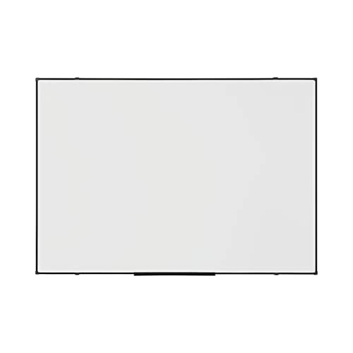 Tableau blanc magnétique haut de gamme 105x75 cm avec cadre profilé Tech Alloy Noir