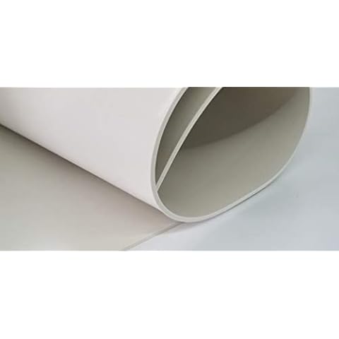 Nitrile Off White Rubber - .062" Thick x 12" x 36" - Cushion and Protection as Gasket or Liner in Food Processing Easy to Clean Oil Resistant Food Grade Materials Smooth Finish with Clean Look Cover