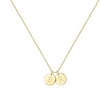EXEINCITE Initial Necklaces for Women, 14K Gold Plated Dainty Letter B Initial R Pendant Necklace Jewelry Gifts for Women, Mothers Day Valentines Gifts for Her Friend Sister Birthday Friendship