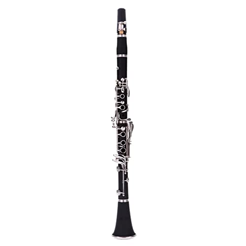 Jethrora Clarinete Baquelite 17 Tecla B Flat Soprano Niquelado Requintado com de 10 Palhetas Chave d