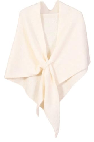 Winter Warm Shawl Wraps for Women Knitted Striped Knotted Cardigan Cape Soft Triangle Scarf Wrap Travel Elegant Tops Poncho