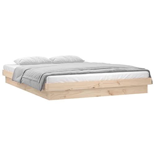 Nice Beds & Accessories Betten & Bettrahmen - LED Bettgestell 180x200 cm Super King Size Massivholz – Bild 3