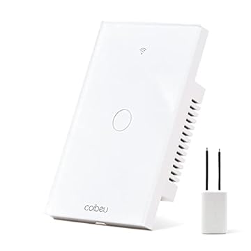 Interruptor Inteligente WiFi, Interruptor Smart Sem Fio Doméstico Multifuncional, Controle Remoto de Eletrodomésticos Por Celulares, Interruptor Cronometrado, 1 botões(MB301 sem neutro)
