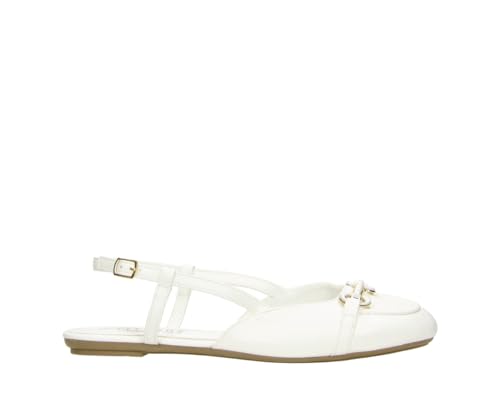 Fitters Femme Chaussures Basses Lore Couleur White PU, Chaussures Femme Grandes Tailles, Lore 45 EU White PU