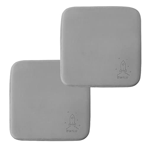 Jeogyong Chair Cushion Memory Foam Pads Non Slip Back Ultra Soft Floor Cushions For Classroom 14 X 13 Inch Comfy Flexible Seating Square Seat Cushion For Kids Chair, School Chair, 2 Pack (Grey) #TOP14