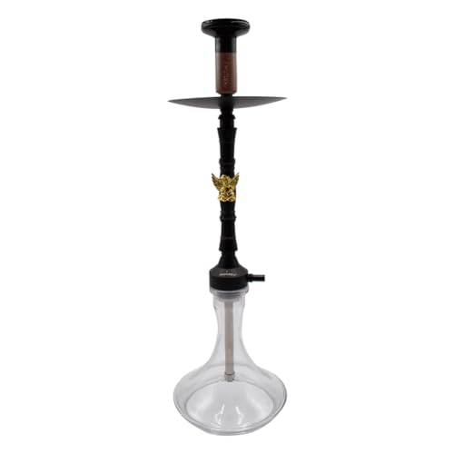 Amaren Hookah Kit Angel Design, Golden Decorative Accents [Multiple Colorway] (Black)