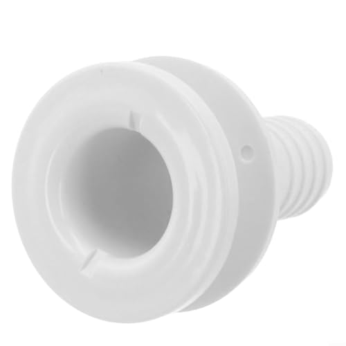 Marine Thru Hull Boat Drain 32mm 1 1/4 Inch ABS Socket Design for Bilge Water Deck Transom Drainage Outlet, Easy Installation Secure Seal