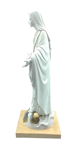 Estatua Virgen Milagrosa de resina blanca 40 cm hecha en Italia Estatua Virgen Milagrosa de resina blanca 40 cm hecha en Italia