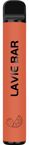 電子タバコ 持ち運び シーシャ 使い捨て ニコチン0 タール0 800回 ベイプ VAPE 強烈刺激 LAVIE BAR ラヴィーバー スターターキット (ストロベリーウォーターメロン)