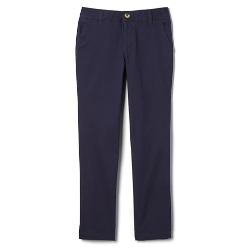 Image of French Toast Girls' Straight Fit Stretch Twill Pant | Adjustable waist, Reinforced knees, Offerend in Standard & Plus sizes, Straight leg school uniform pant