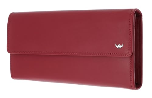 Porte-monnaie Golden Head Polo RFID cuir rouge idée cadeau femme