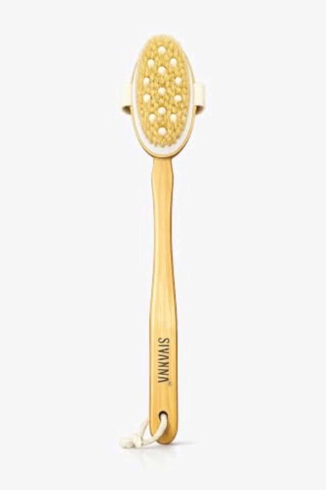 Detachable Wooden Bath Brush with Massager