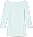 Amazon Essentials Women's Slim-Fit 3/4 Sleeve Boat Neck T-Shirt, Aqua Blue, Large