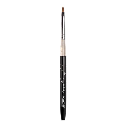 KADS 100% Kolinsky Sable Acrylic Brush Set - 5pcs Size 2#/4#/6#/8#/10# - Black Nail Brush (2#)