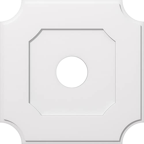 Ekena Millwork CMP32LE-07000 Locke Architectural Grade PVC Contemporary Urethane Ceiling Medallions 32"OD x 7"ID x 19"C x 1"P