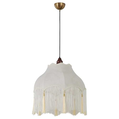 Lampe suspendue en tissu crème japonais luminaire bohème pour salon zen