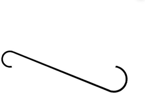 3 Pack 48 Inch S-Hook, Large Tree Branch Hooks, Extra Long Metal Black S Hooks for Hanging Plants, Garden Hooks for Hanging Bird Feeders, Metal Garden Tree Hooks for Baskets, Plants, Lanterns (Black)