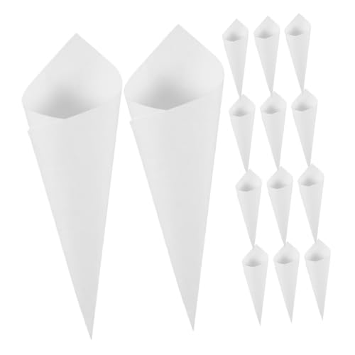 FRCOLOR Conos de Pétalos de Papel Artesanal 60 Piezas, Conos para Confeti y Ramo de Flores, Coloridos y Planos para Bodas y Fiestas, Porta Confeti de Boda Multifuncional, Decoración