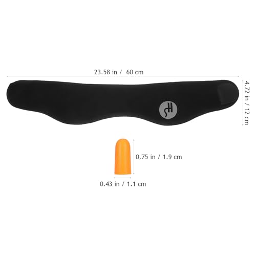 WOONEKY Schalldichte Ohrenschützer Schlafmaske, Augenmaske zum Schlafen mit verstellbarem Kopfteil, Ohrenschützer zum Schlafen, Ohrenwärmer für Seitenschläfer für Sport Training, Joggen, Yoga, Reisen