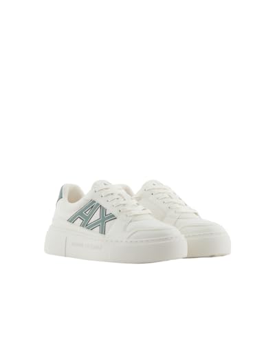 Armani Exchange Women's Thick Sneaker with Bold Ax Logo on The Side