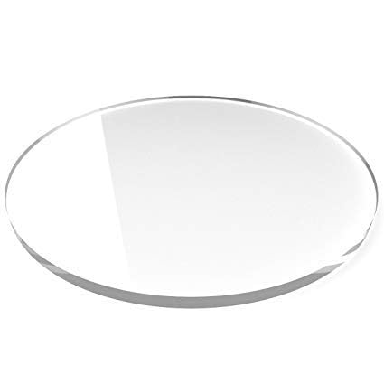 Generic 3mm Thick dia Transparent Acrylic Glass Round Circle Disk Sheet Board for DIY Art and Craft School Office Project Glass Painting (3mm-6 Inch Dia- 1 Pc)-image-2