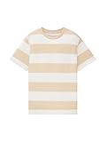 tom tailor ryan 152 Gestreiftes T-Shirt mit Rippbündchen am Kragen , Blocksteifen