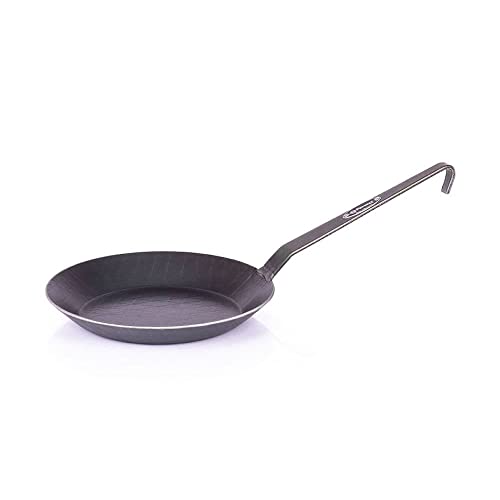 Petromax schmiedeeiserne Pfanne SP20 - geschmiedete Bratpfanne aus Eisen für Induktion, Gasherd und offenes Feuer - mit langem Griff und natürlichem Antihafteffekt - 20 cm Durchmesser