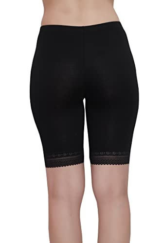 Image of GLAMORAS Women's Bamboo Spandex High Waist 4-Way Stretch Shorts | 95% bamboo 5% spandex, 4-way stretch, concealed waistband, breathable, anti-chafing, everyday comfort