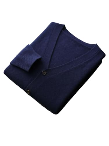 Men's Cardigan Sweaters V-Neck Long Sleeve Solid Color Casual Knit Sweater Tops