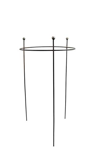 Hirsch Terracotta Staudenhalter BODO Kugel rund Ø 40 cm Höhe 95 cm Vollmaterial stabil Rankhilfe Pflanzenstütze