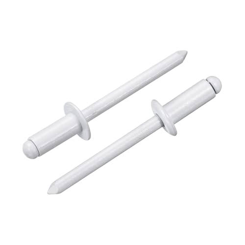 Rivets aveugles uxcell contre la corrosion en acier zingué blanc tête ronde