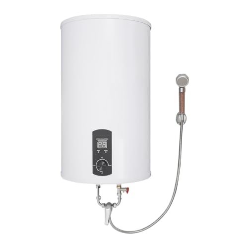 LANNADD 70L Warmwasserboiler, Elektro Warmwasserspeicher 25- 75°C Temperatur einstellbar mit LED- Temperaturdisplay, vertikale Wandmontage, Warmwasserspeicher, Boiler, Wasserboiler- für Küch