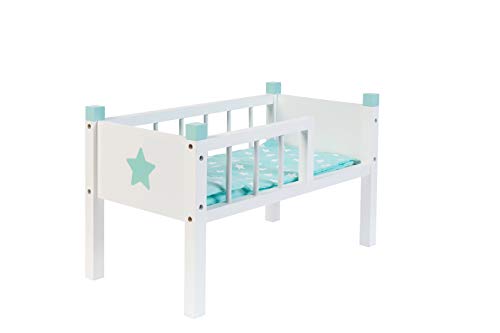 Preisvergleich Produktbild Unbekannt Sun Puppenbett Sternchen aus Holz Stapelbar (Mint)