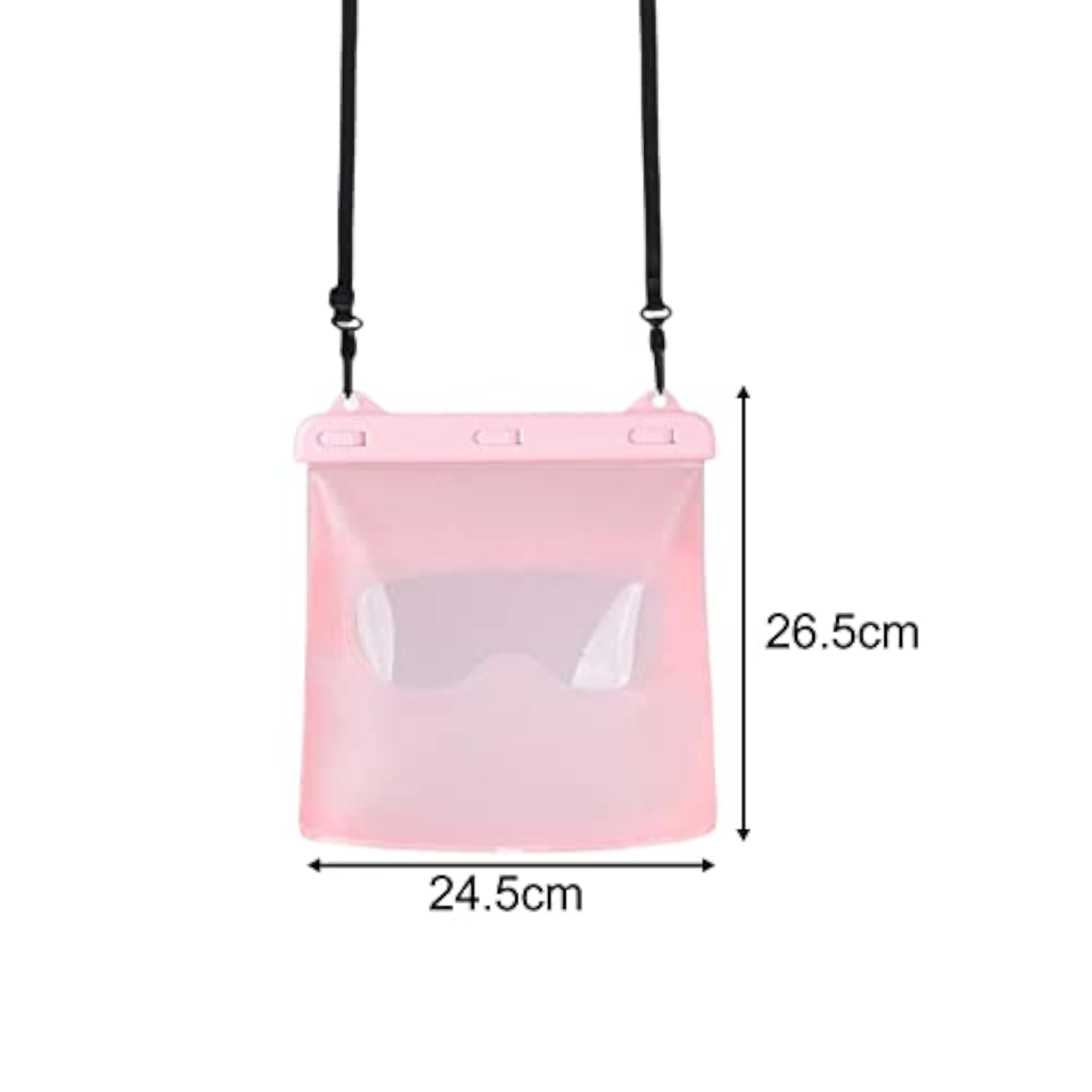 Waterproof Storage Bag Swimming Lightweight with Shoulder Strap for Rafting Pink