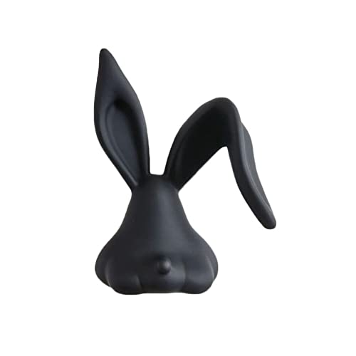 Image of Brooch Pin Lapel Pin Badge rock and roll Rabbit Brooch Plastic Rabbit Pin Sweater Fold ear rabbit Rabbit Hairpin Brooch Black White Rabbit Brooch Pins for Women Girl Scarf Backpacks Adorable Rabbit Gifts