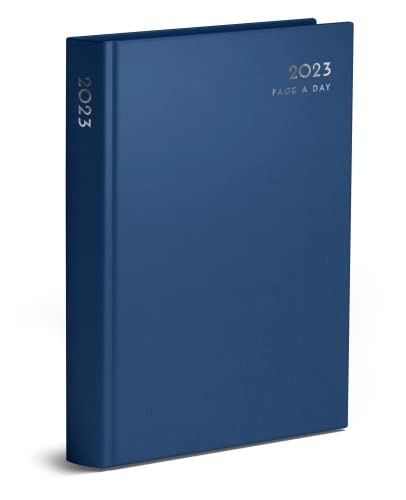 MantraRaj Agenda scolaire 2023 A5 1 jour par page avec couverture rigide et fentes horaires pour étudiants, enseignants, maison, bureau, plan quotidien d'affaires (bleu) Cover