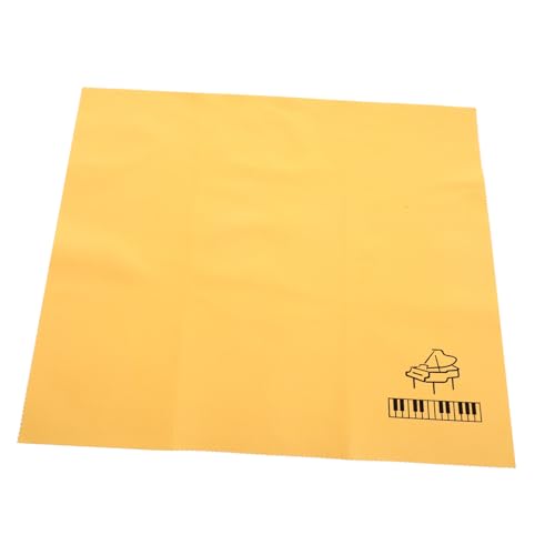 Milisten Piano Cloth Guitar Maintenance Guitar Polishing Cloth Guitar Cleaner Piano Cleaning Cloth Piano Accessory Flute Cleaning Cloth Trumpet Polishing Cloth Violin Cloth Flannel Yellow