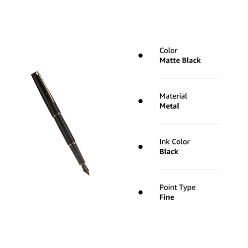 Jinhao 95 Metal Fountain Pen Titanium Black Fine Nib, Matte Black Writing Pen #TOP7