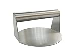 Fackelmann Presse écrase hamburger en acier inoxydable, idéale pour smash burger, pour burger sur la plaque, passe au lave-vaisselle, Ø 14 x 10 cm