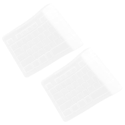 Image of GALPADA 2pcs Silicone Keyboard Cover Waterproof Transparent Compatible with Logitech MK270 for Daily Typing Use
