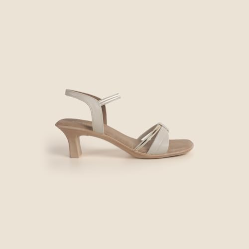 Image of Metro Women's Stylish Back Strappy Design with Kitten Heel