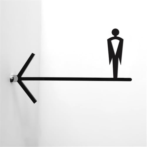 Plaque de guide de toilette double face pour orienter facilement vos clients