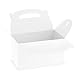 BEST PAPER GREETINGS 24-Pack Gable Boxes for Party Favors - White, 9.75 x 7 x 1.88 in - Durable Paper Favor Containers with Handles - Customizable White Treat Boxes for Weddings, Birthdays & Showers