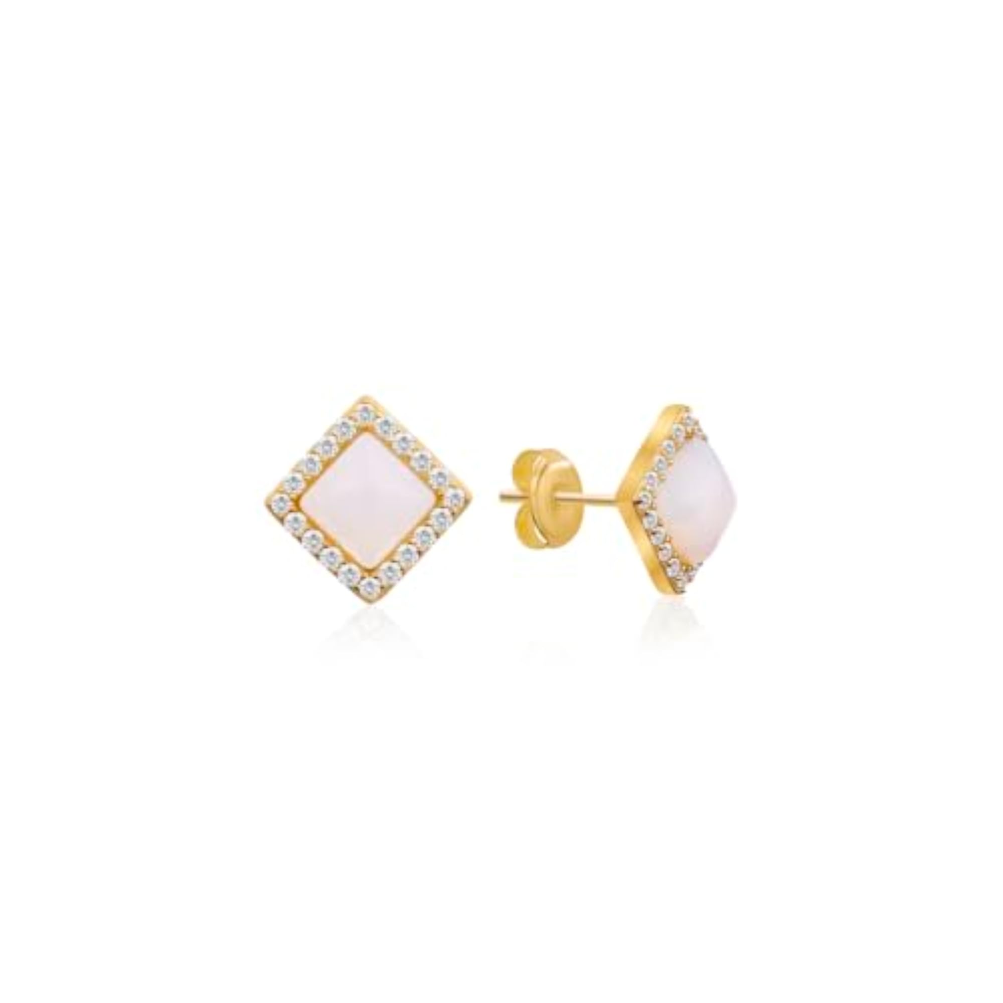 Women's 925 Sterling Silver Chic Square Earrings, Gift