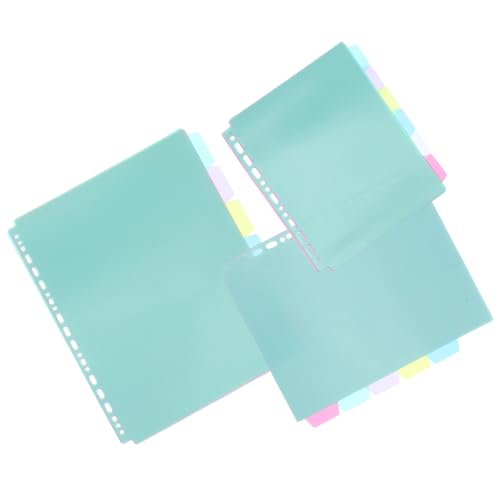 Separadores para Carpetas A4, B5 y A5 con pestañas clasificadoras desmontables, 3 juegos