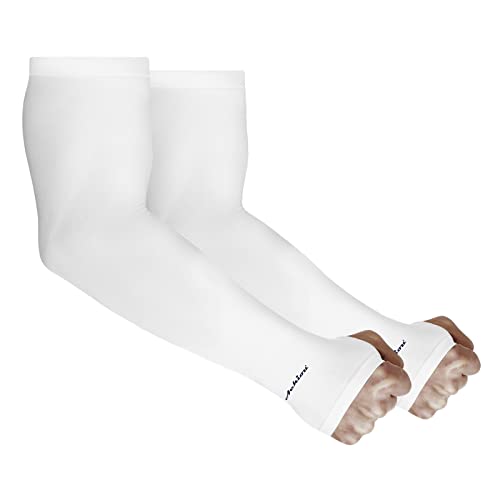 Achiou Arm Sun Sleeves Compression UV Protection Cooling for Men Women Summer Sunblock Basketball Football, Cover Arms Tattoo