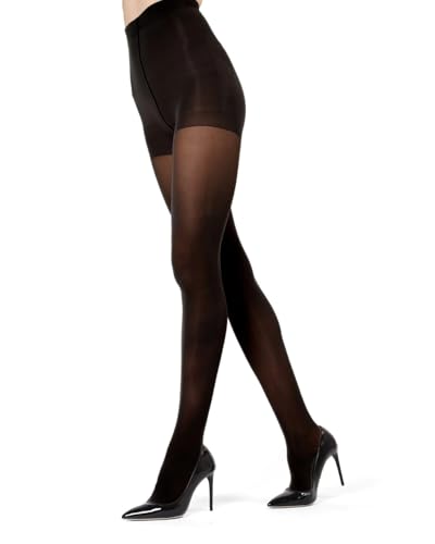 Image of MeMoi Perfectly Opaque Tights, Comfortable and Smoothing Control Top Tights, 40 Denier Opaque Finish - Sizes S-Q2