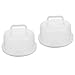 2pcs Box Portable Cake Box Storage Box Bread White Plastic