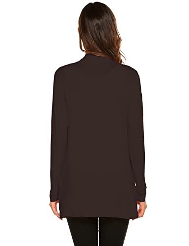 Image of Newchoice Womens Casual Lightweight Long Sleeve Cardigan Soft Drape Open Front Fall Dusters (S-3XL)